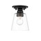 Z-Lite Annora 1 Light Flush Mount, Matte Black & Clear 428F1-MB - alternate 3